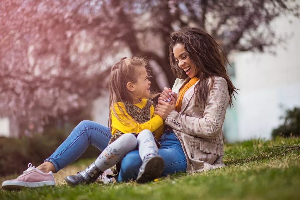 Mother and daughter spending quality time together to make the transition from home to childcare in Potomac, MD easier for both of them